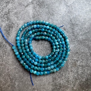 2mm Faceted Apatite Beads