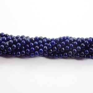 A Grade Lapis Lazuli Beads - 4mm