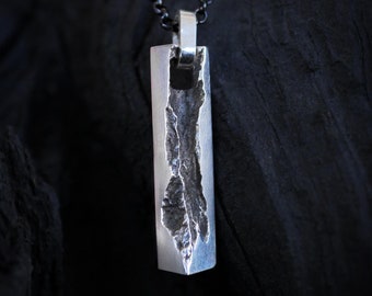 Small Rift Sterling Silver Necklace – Brutalist Rock Jewelry