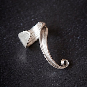 Moonsong Silver Ring - Elven Ring, Art nouveau Vintage Ring, Celtic Ring, Nature Ring
