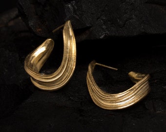 Anassa Hoop Earrings - Art Nouveau Boho Style, Gift for Her