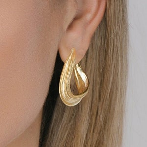 Anassa Earrings - Big Hoop earrings, Art Nouveau Earrings, Boho Earrings ,  Gift for Her