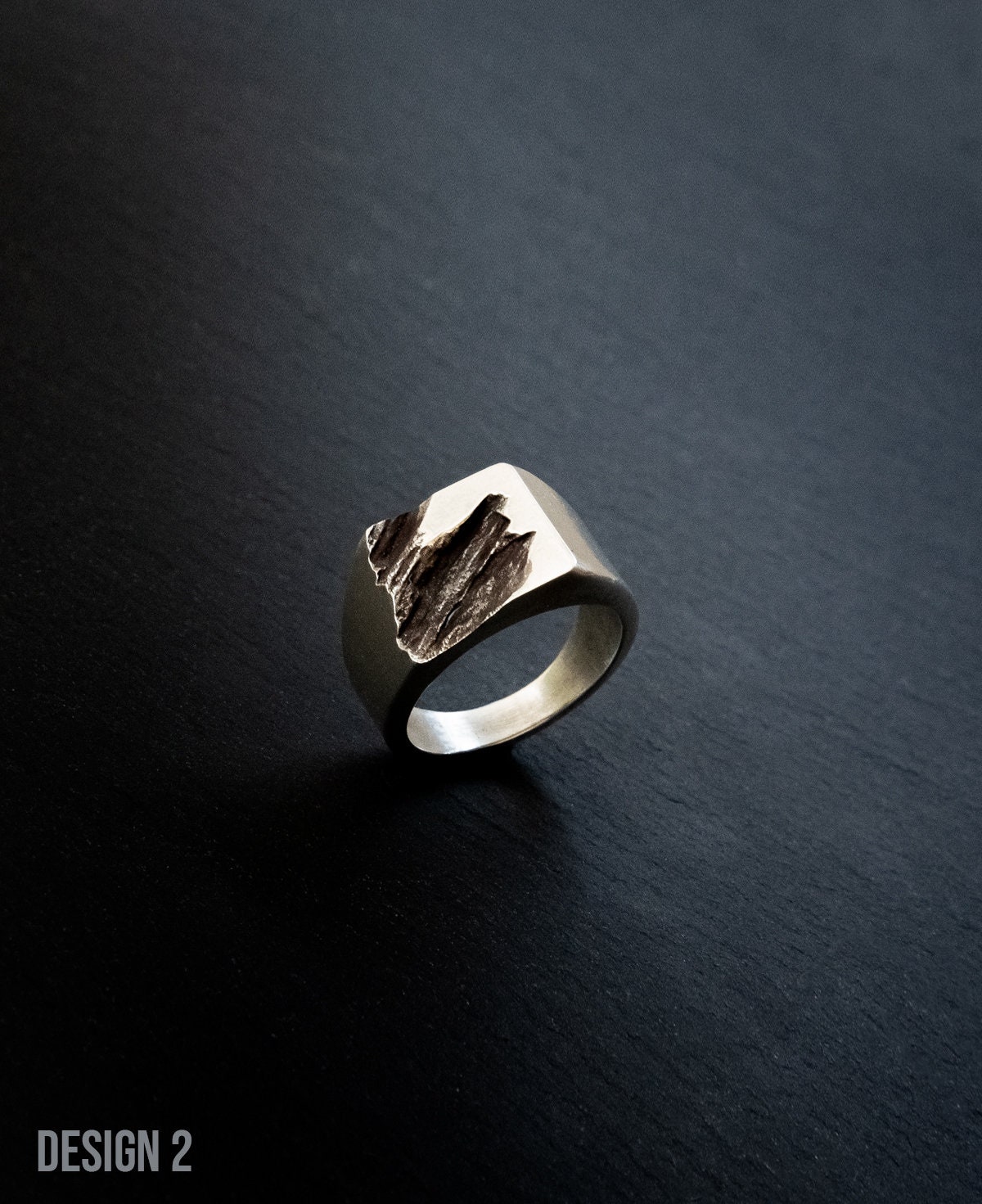 Rift Ring - Mens Silver Ring, Mens Brutalist Ring, Biker