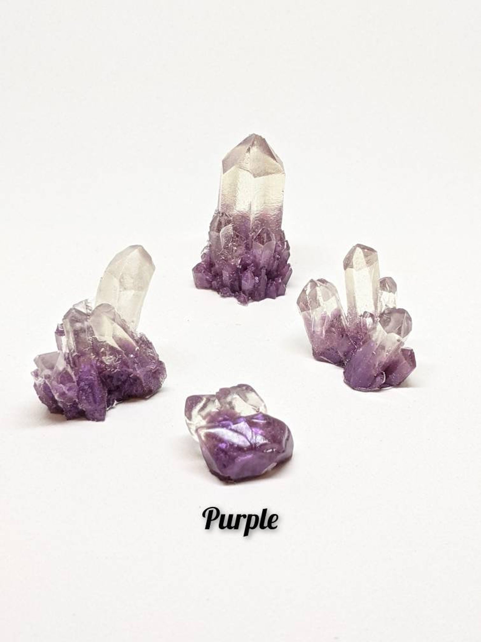 Resin Faux Crystal Clusters Resin Crystals Molded Resin Etsy