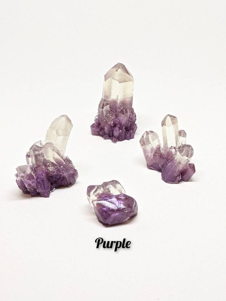 Resin Faux Crystal Clusters resin crystals molded resin Etsy