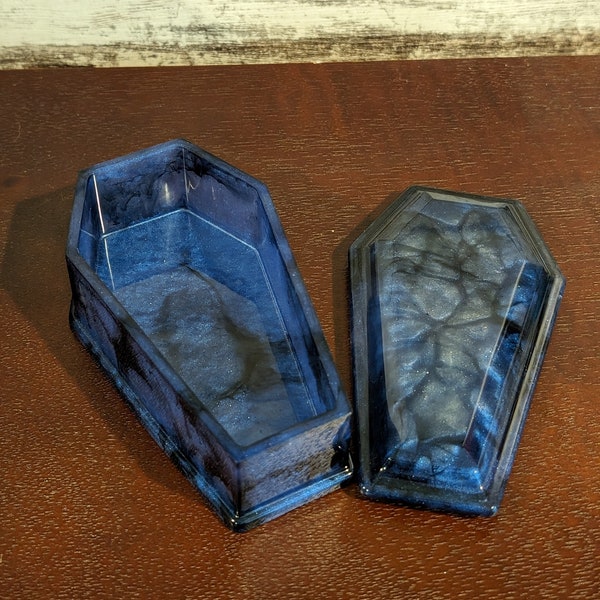 Resin Coffin Box | resin box |  Coffin box | stash box | stash | jewelry box | knick knack box | small box | resin | cute Coffin | marble