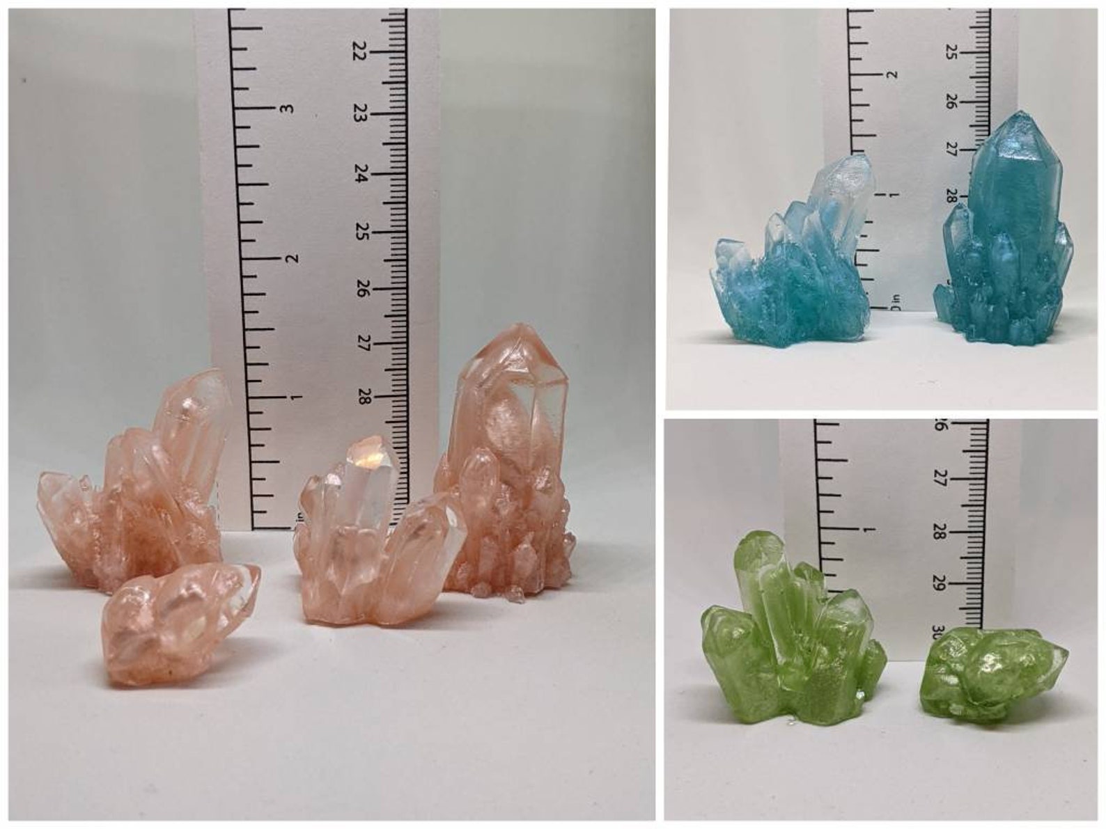Resin Faux Crystal Clusters Resin Crystals Molded Resin Etsy