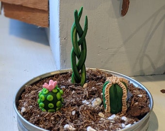 Free Standing Miniature Cacti | dollhouse cacti | fairy garden cactus | not potted | un-potted | cacti | clay cacti | clay succulents