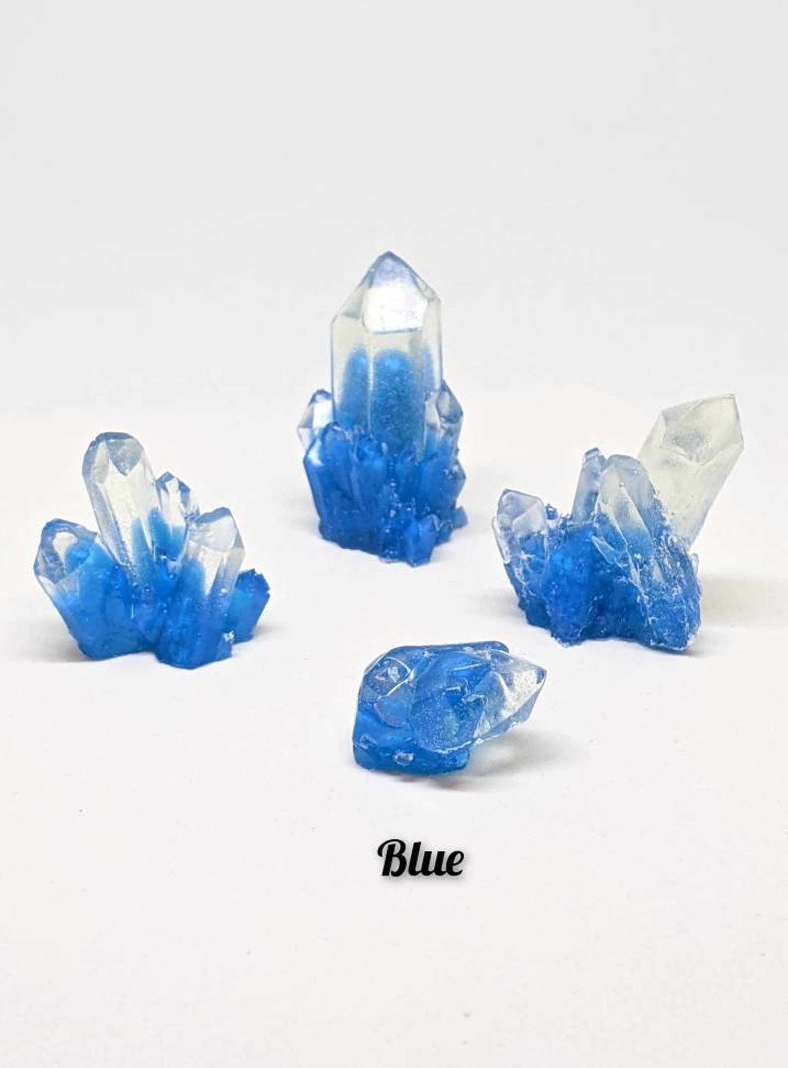 Resin Faux Crystal Clusters Resin Crystals Molded Resin Etsy