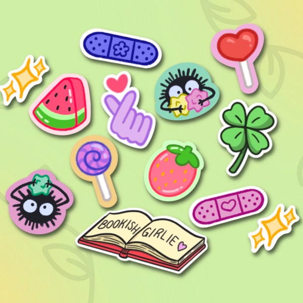 Mini Sticker Mystery Grab Bag of Waterproof Stickers || Randomized Assortment of Itsy Bitsy Cute Stickers