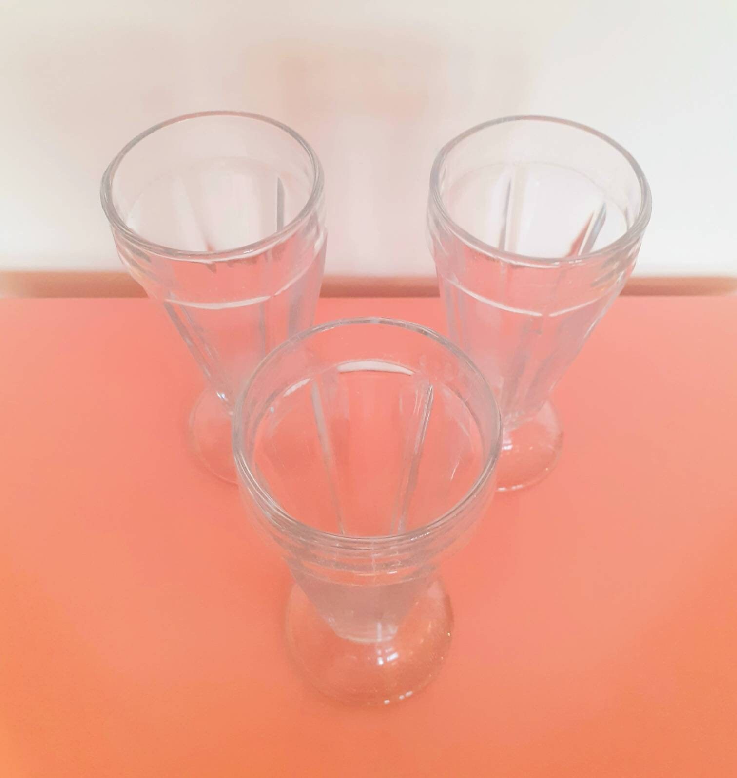 Vintage Malt Shop Soda Fountain Glasses Set of 3 Etsy