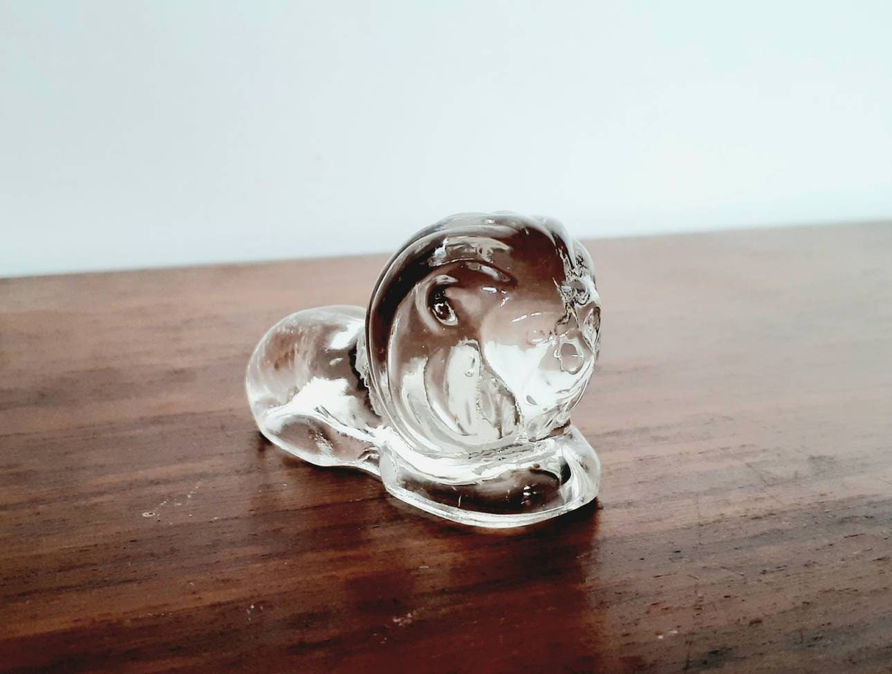 Vintage Byron Hirota Glass Lion Figurine Etsy