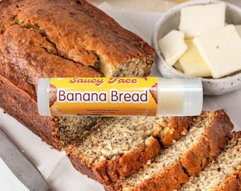 Bálsamo labial y brillo labial Saucy Face BANANA BREAD