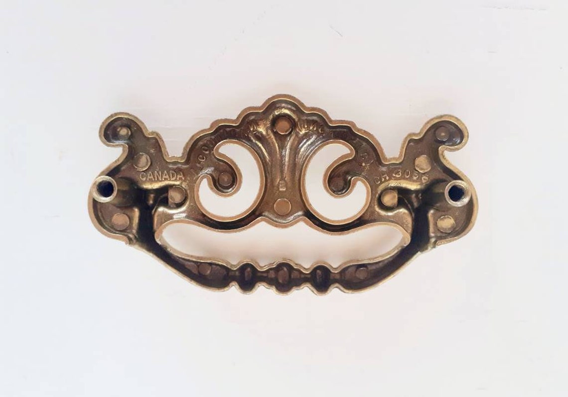 Vintage Ornate Queen Anne Style Furniture Pulls Handle Etsy