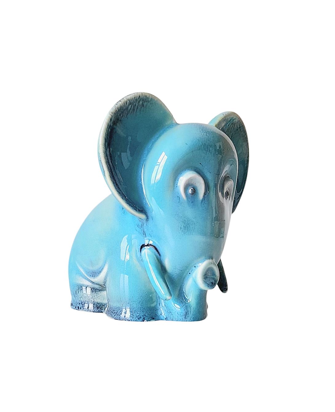 Vintage 1940s Beawick Comical Blue Elephant Figurine - Etsy