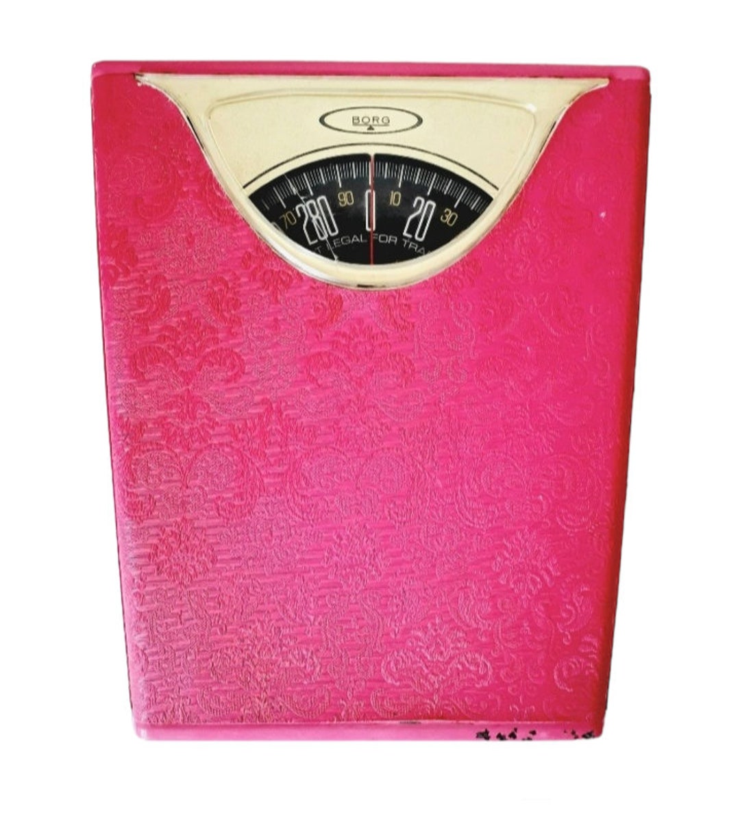 Mid Century Vintage Hot Pink Bathroom Scale Etsy