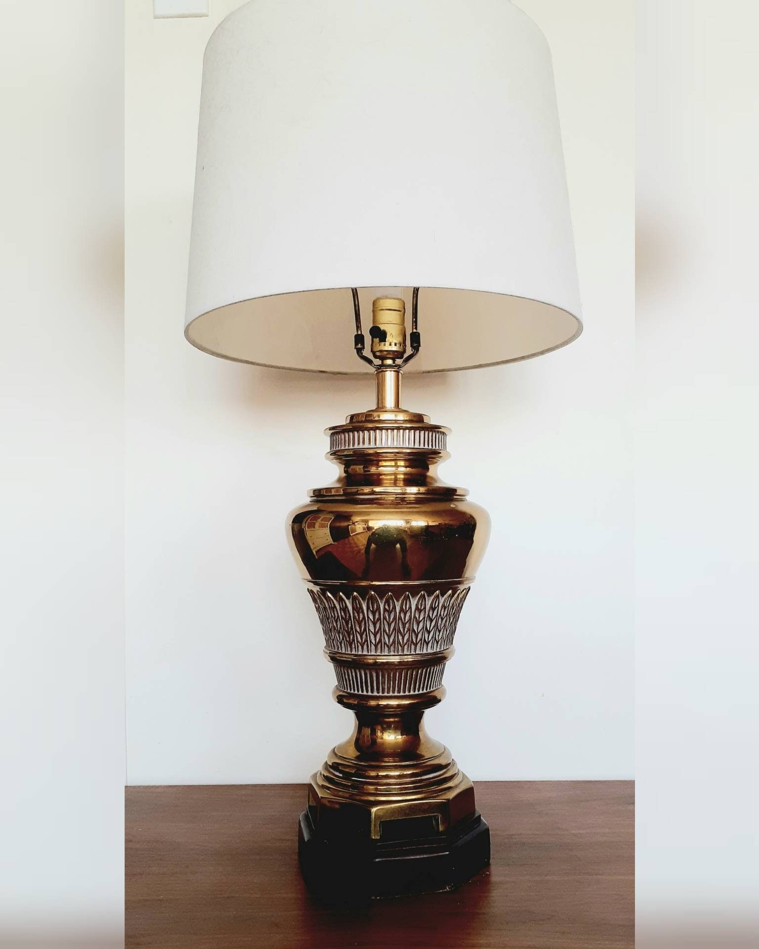 9012-4509 Table Lamps, Carson Antique Brass & Crystal Table Lamp Base  Small