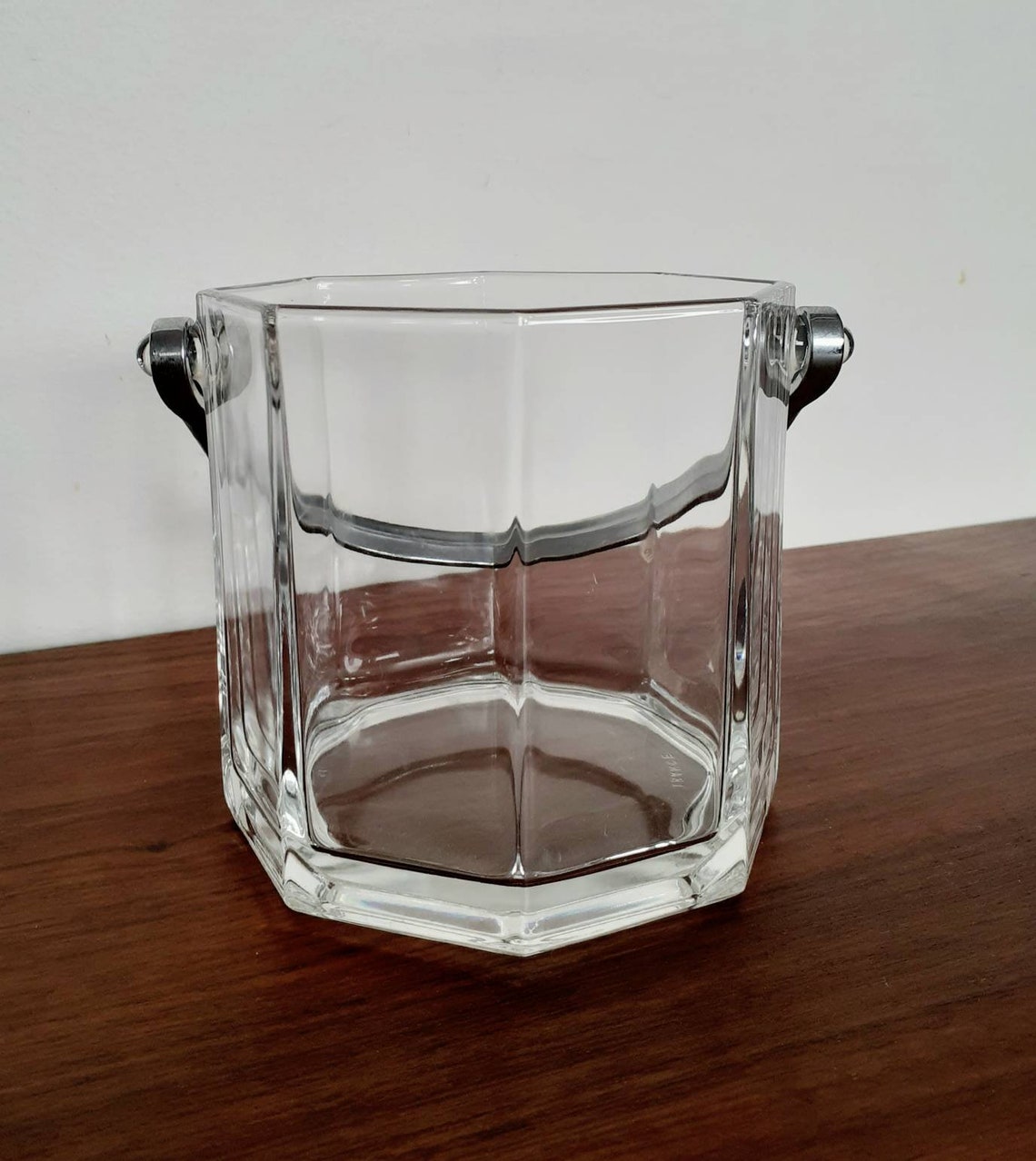 Vintage Arcoroc Hexagon Clear Glass Ice Bucket Etsy