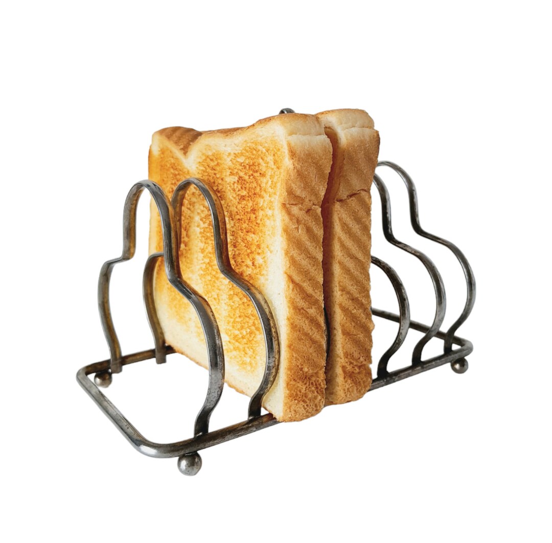 Vintage Nickel Plated Toast Holder Rack Etsy