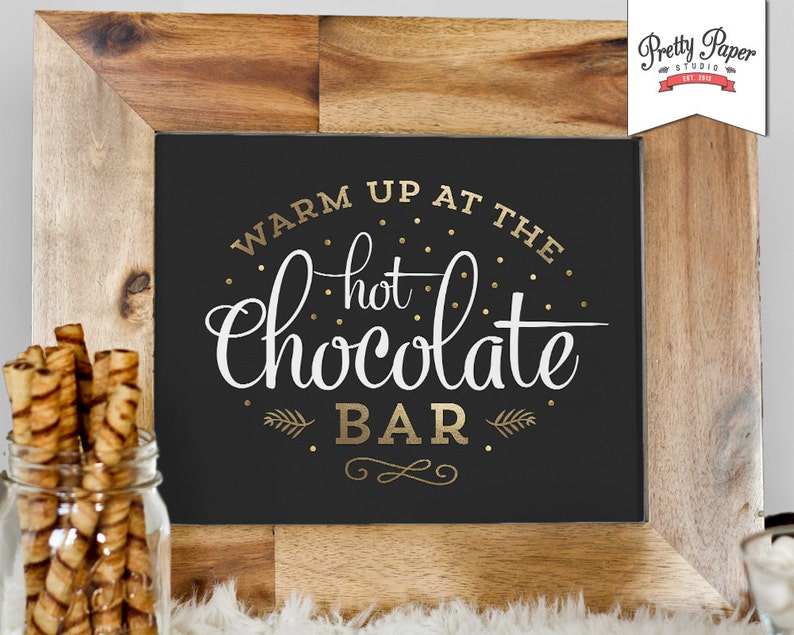 Hot Chocolate Bar Printable Kit // INSTANT DOWNLOAD // Hot Cocoa Party // Sign, Labels, Cup Tags image 2