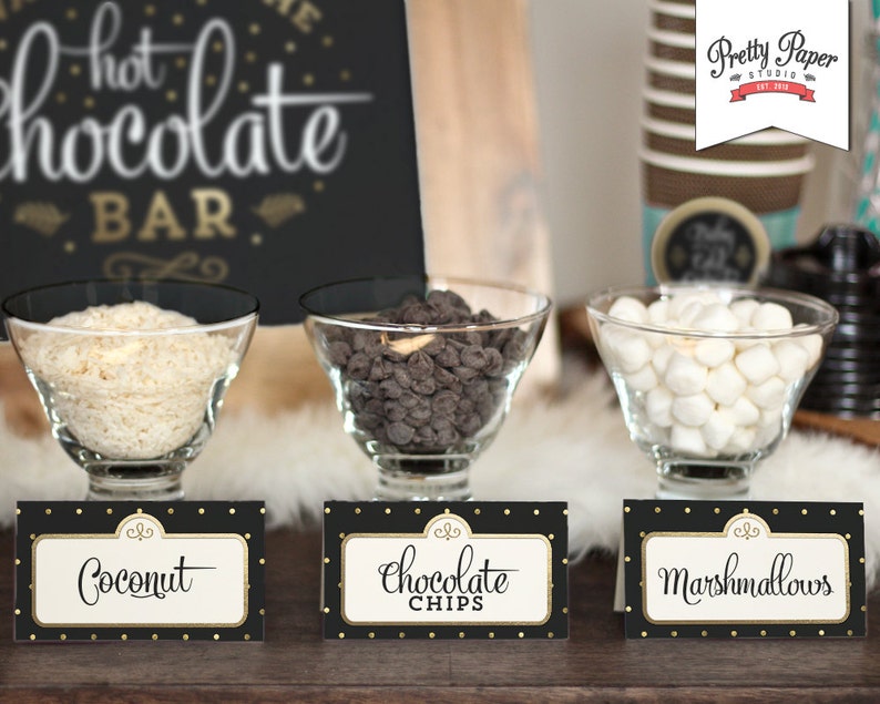 Hot Chocolate Bar Printable Kit // INSTANT DOWNLOAD // Hot Etsy