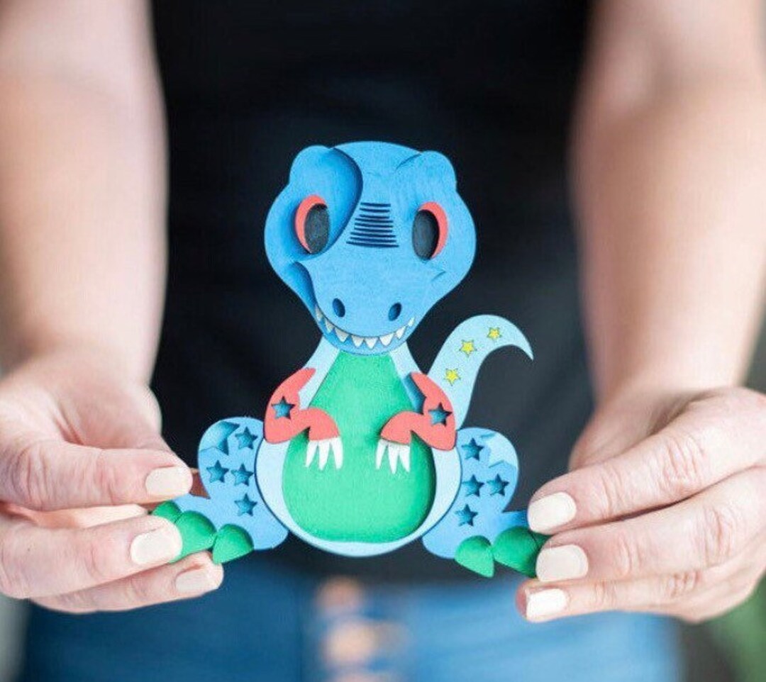 DIY Trex Paint Kit, Wood, Ready to Paint, Craft Kit for Kids, Kid's