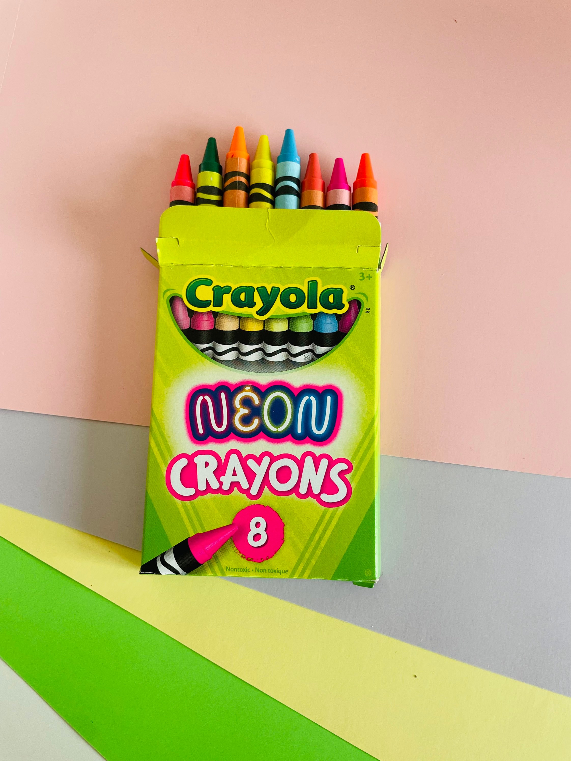 Crayola Neon Washable Dry-Erase Crayons, 8/Pack