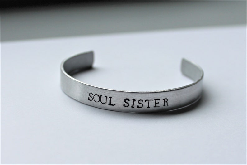 Soul Sister Best Friend Friendship Bracelet Hand Stamped Etsy
