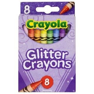 Crayola 8 Glitter Washable Crayons, Set of Crayons, Washable, Non Toxic,  Gift for Boys Girls, Arts and Crafts, Gifting, Stocking Stuffer 