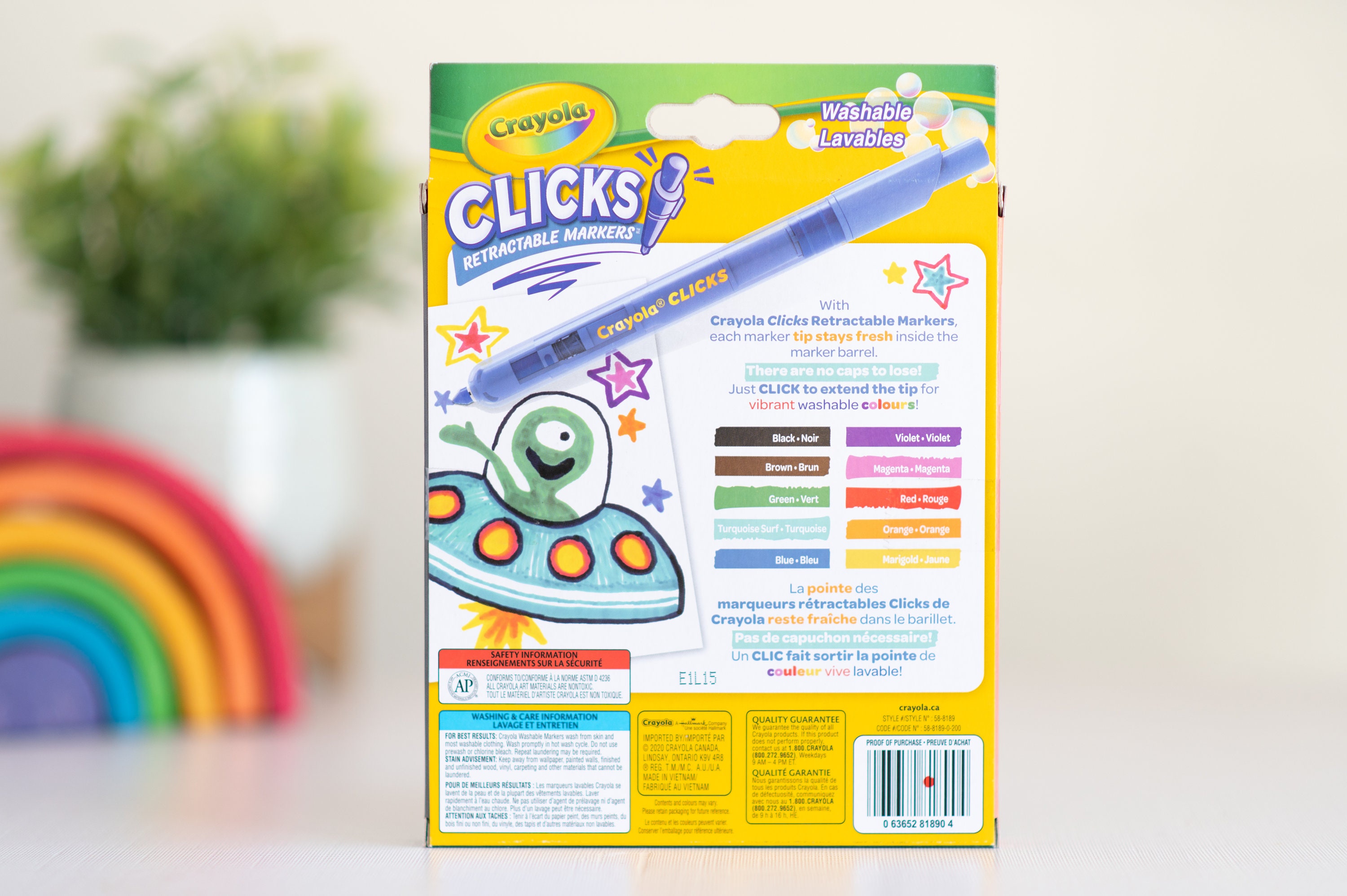 Buy Crayola 10CT Clicks Markers, Cap Free Markers, Lid Free