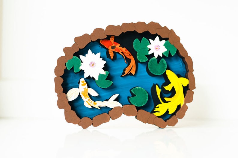 DIY Koi Fish Pond 3D Koi Pond Japanese Fish Craft Make Your Own Ready