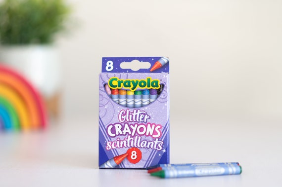 Crayola 8 Glitter Washable Crayons, Set of Crayons, Washable, Non Toxic,  Gift for Boys Girls, Arts and Crafts, Gifting, Stocking Stuffer 