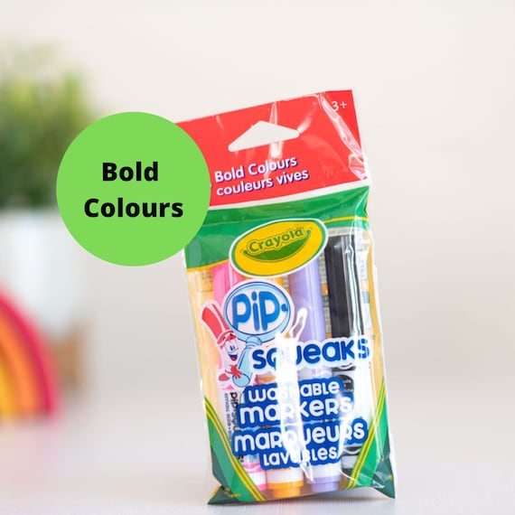Crayola 4CT Bold Pip Squeak Markers, Washable Non Toxic Markers, Thick  Markers, Gift for Boys Girls, Kids, Arts and Crafts, Christmas 