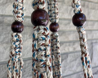 Sandalwood Plant Hanger with Dark Brown Wood Beads