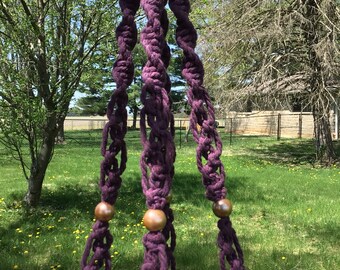 Eggplant Cotton Cord Plant Hanger
