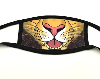 Lion Reusable Three Layer Fabric Face Mask