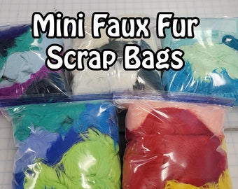 Mini Faux Fur Scrap Bags - 8oz/1 Gallon Bag