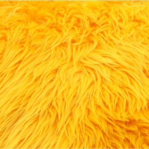 Yellow Luxury Shag Faux Fur Fabric