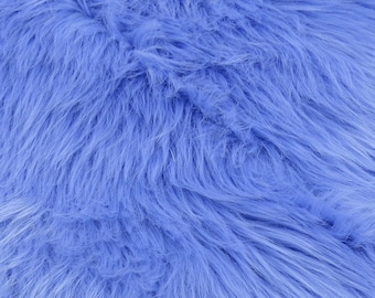 Periwinkle Luxury Shag Faux Fur Fabric