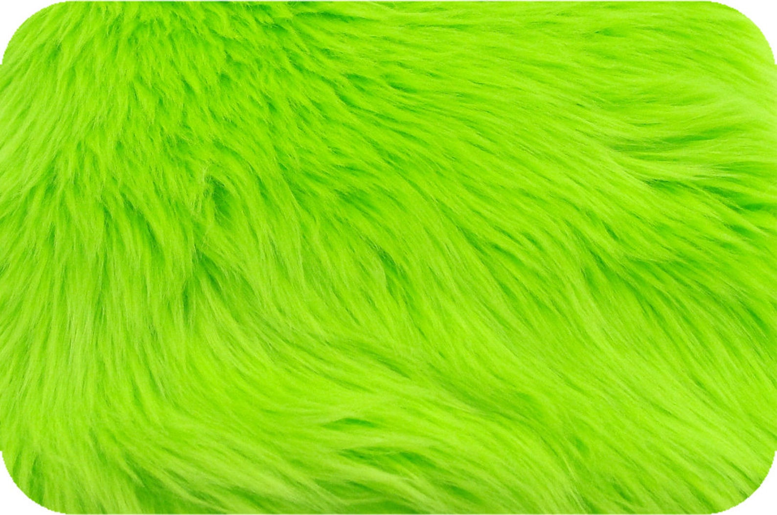 Lime Green Luxury Shag Faux Fur Fabric Etsy