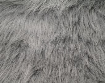 Silver Luxury Fox Faux Fur Fabric