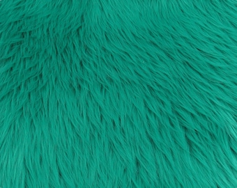 Seafoam Green Luxury Shag Faux Fur Fabric