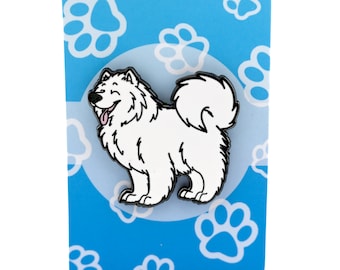 Samoyed Dog Enamel Pin