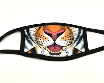 Tiger Reusable Three Layer Fabric Face Mask