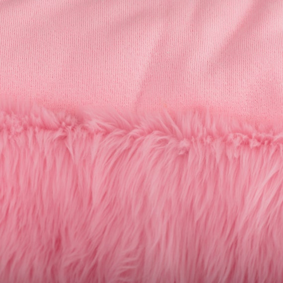 Shannon Faux Fur Luxury Shag Baby Pink, Fabric by the Yard