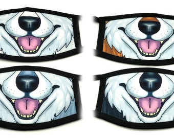 Husky Máscara facial reutilizable de tela de tres capas - 4 colores disponibles