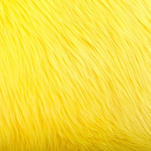 Sunshine Yellow Luxury Shag Faux Fur Fabric