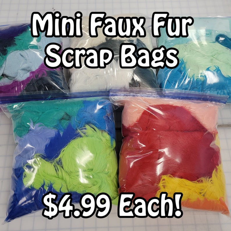 Mini Faux Fur Scrap Bags 8oz/1 Gallon Bag image 1