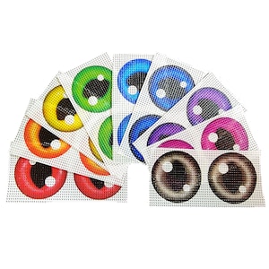 Malla para ojos de traje de piel impermeable con estampado - Pupilas rasgadas (9 colores)