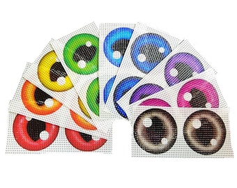 Waterproof Printed Fursuit Eye Mesh - Slitted Pupils (9 Colors)